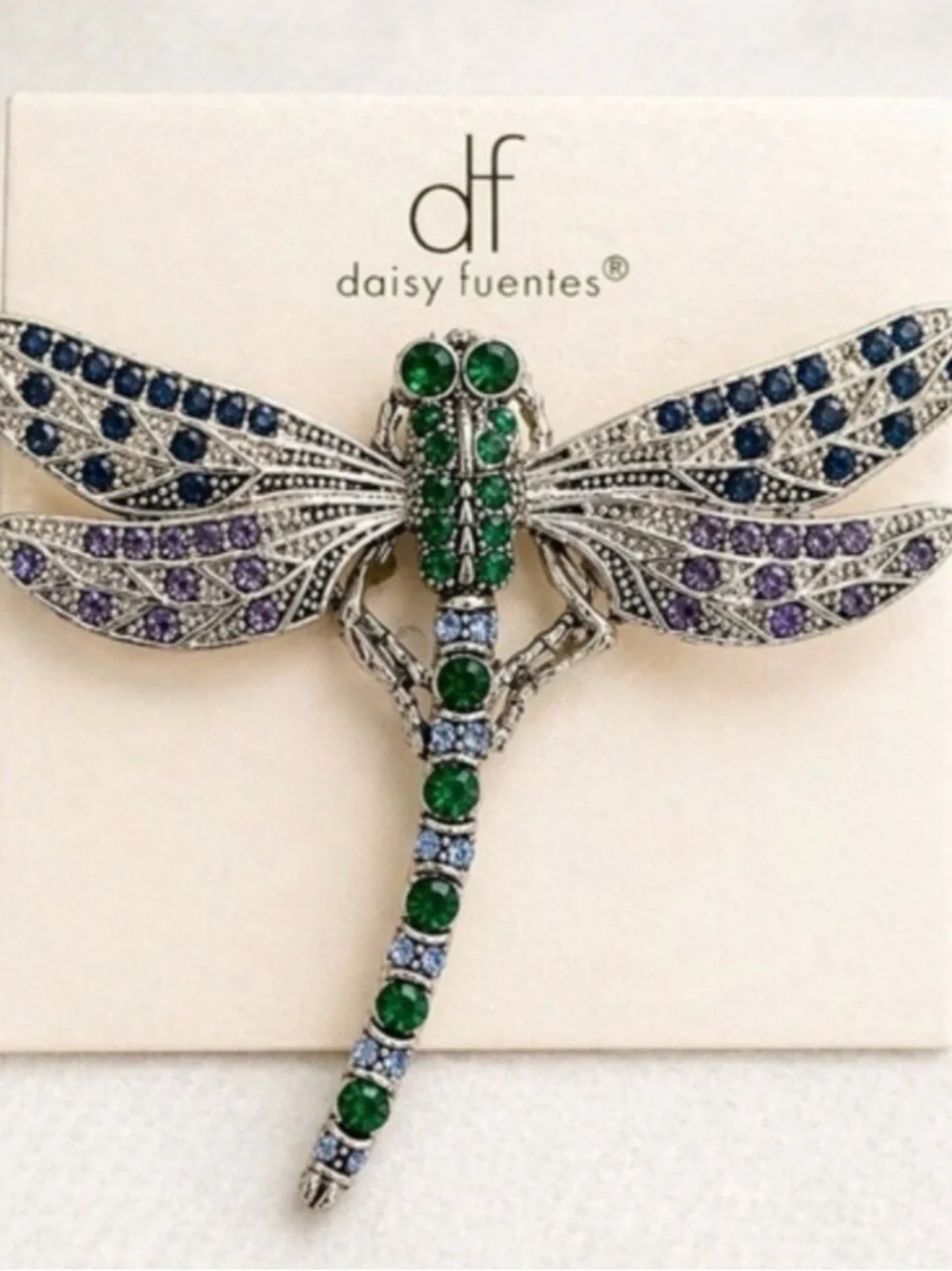 Daisy Fuentes Crystal Dragonfly Brooch